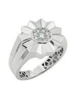 Кольцо из белого золота c бриллиантами