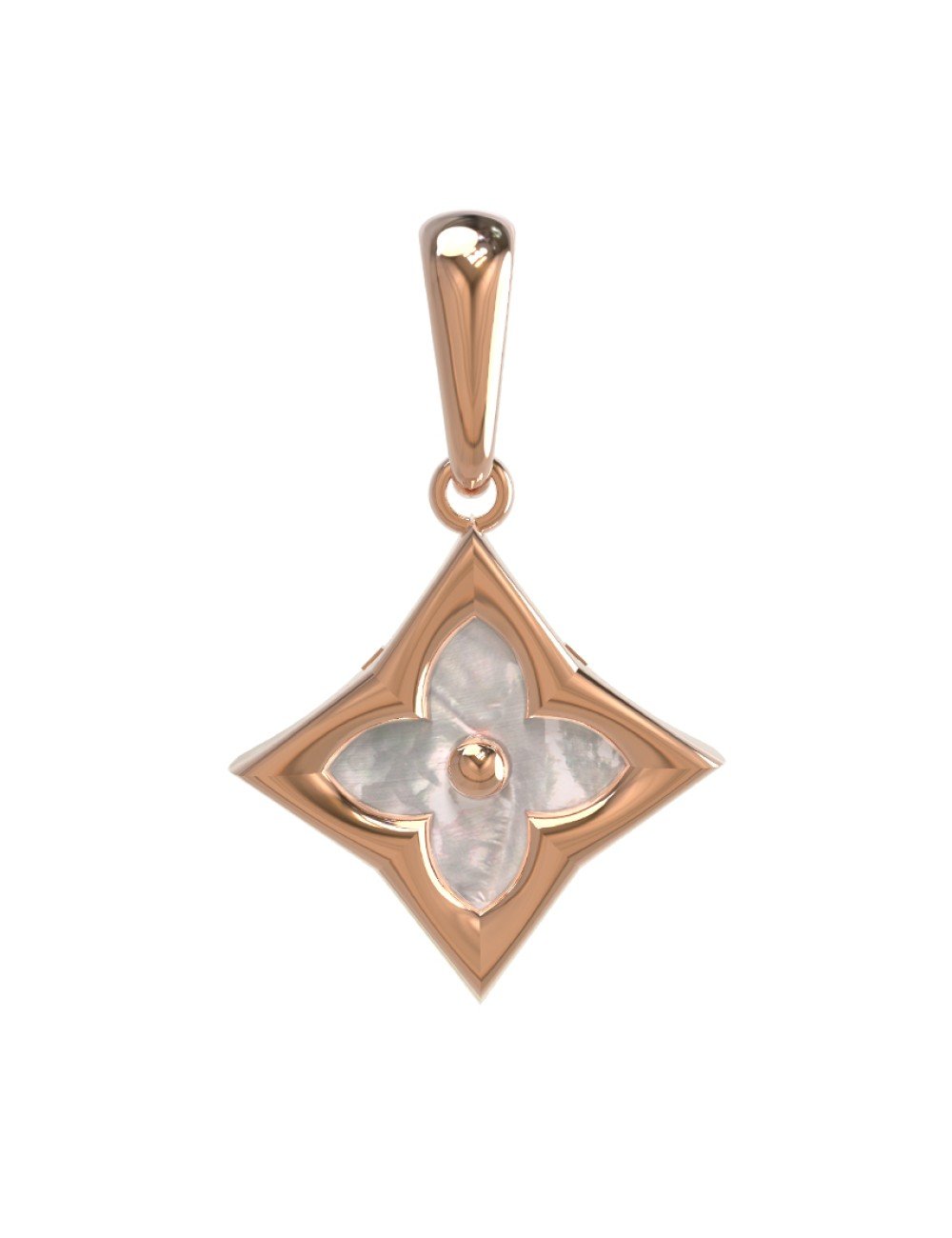 Подвеска из золота c перламутром