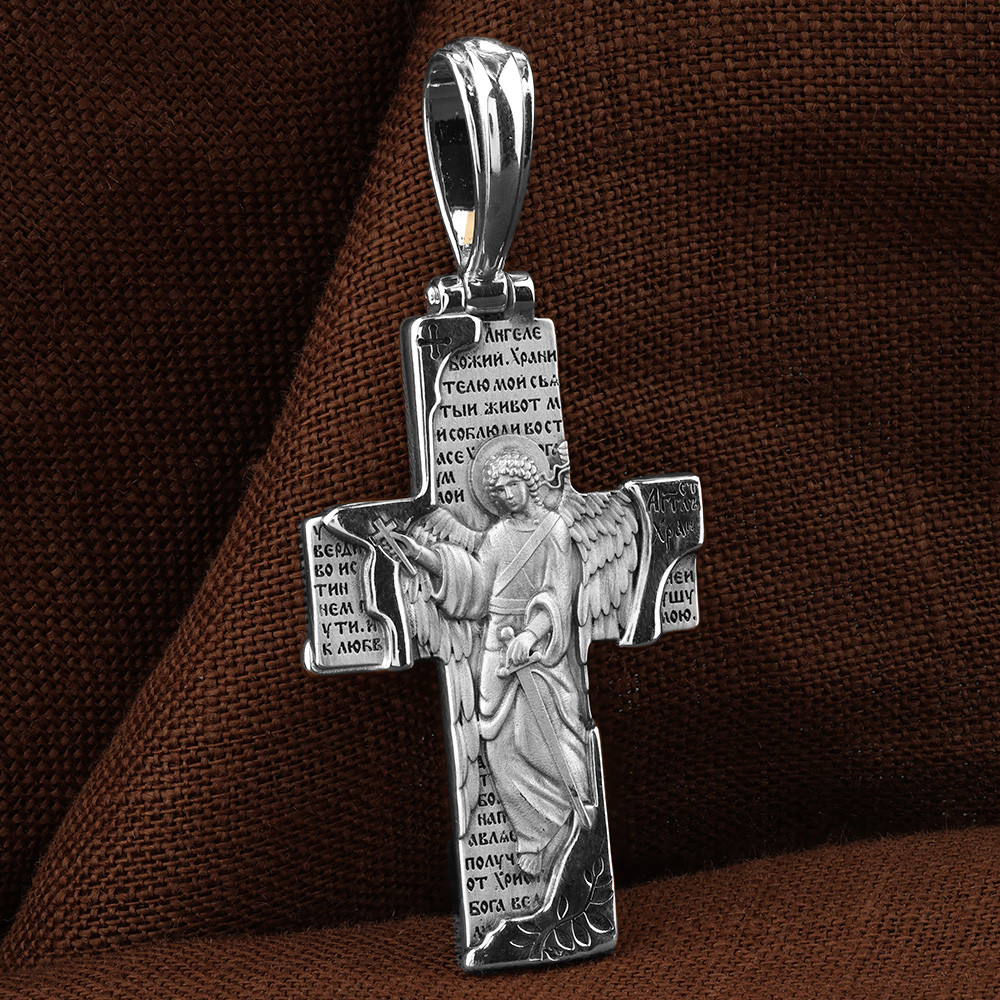 Крест из белого золота 585 пробы