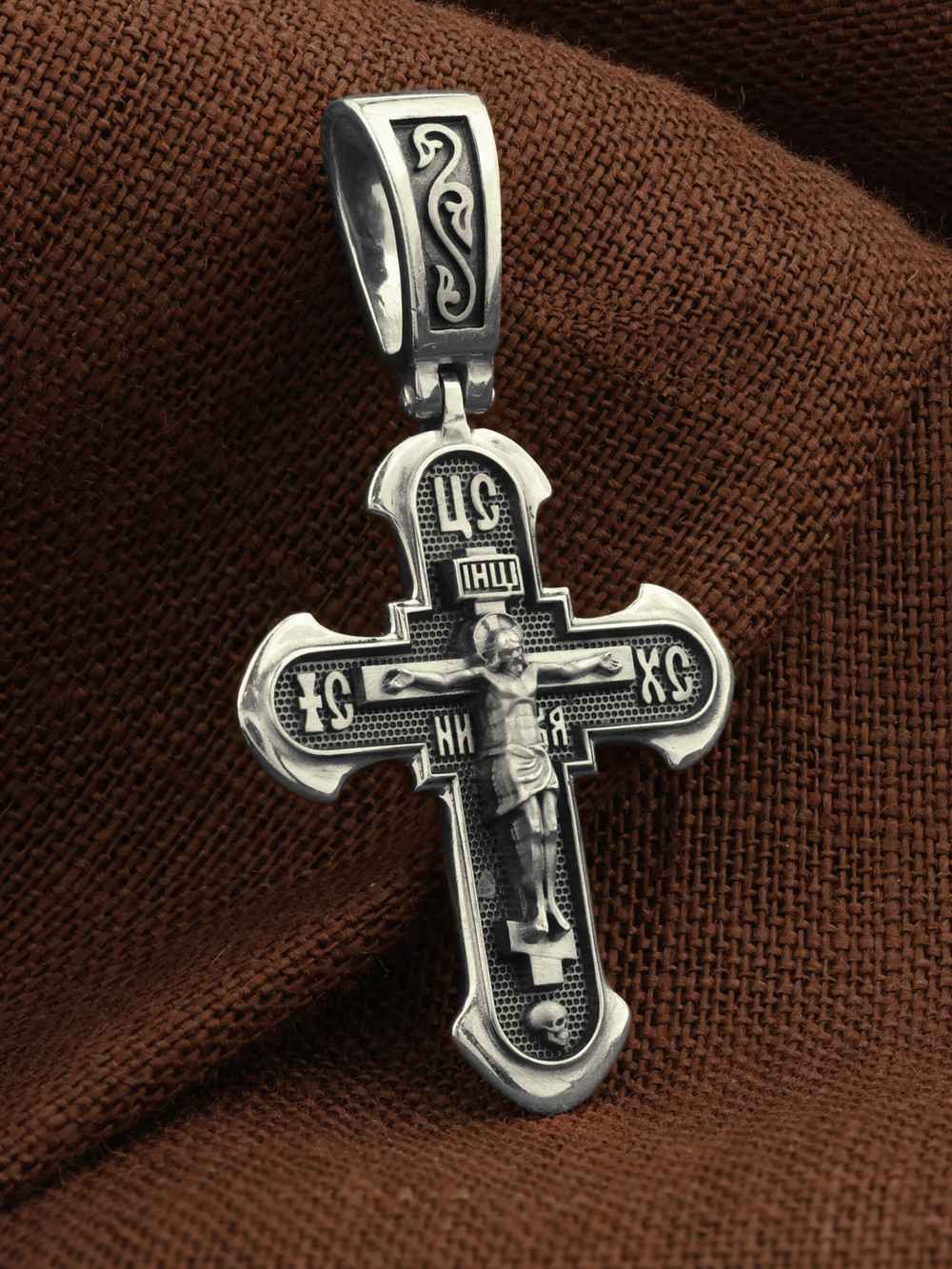 Крест из белого золота 585 пробы