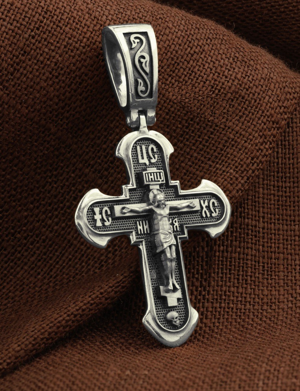 Крест из белого золота