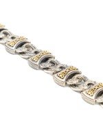 Браслет из серебра и золота c рубином