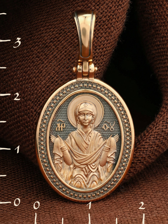 Нательная икона из красного золота 585 пробы