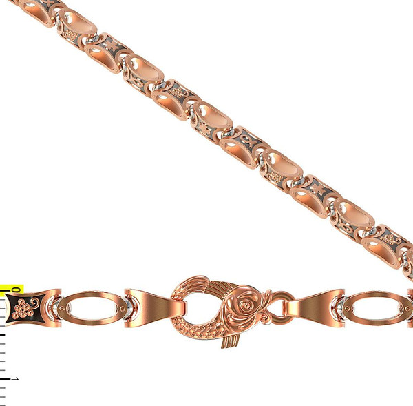 Браслет из красного золота 585 пробы