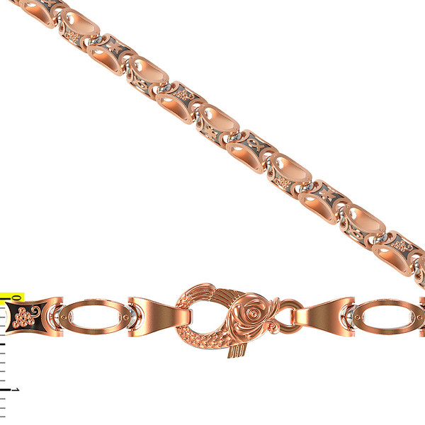 Браслет из красного золота 585 пробы