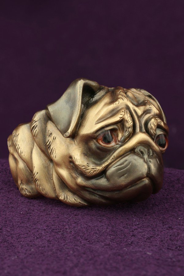 Кольцо из лимонного золота c эмалью