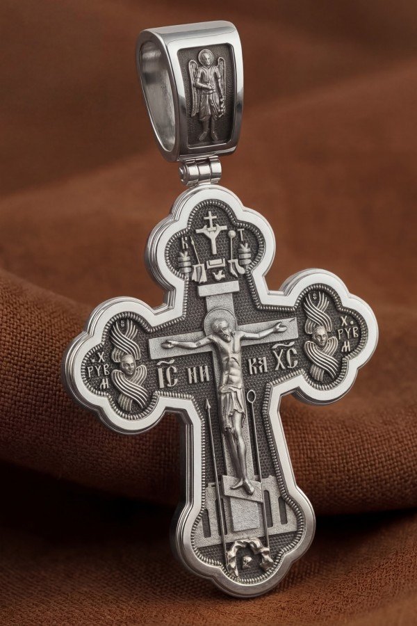 Крест из белого золота