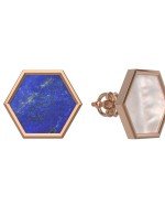 Серьги из золота c лазуритом и перламутром