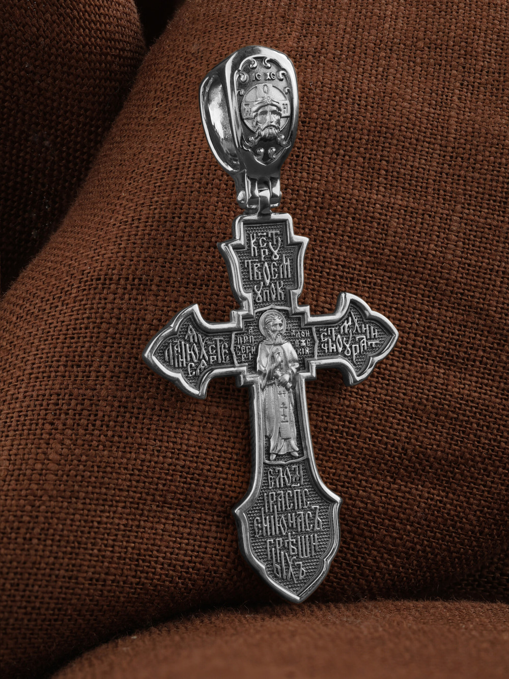 Крест из белого золота 585 пробы