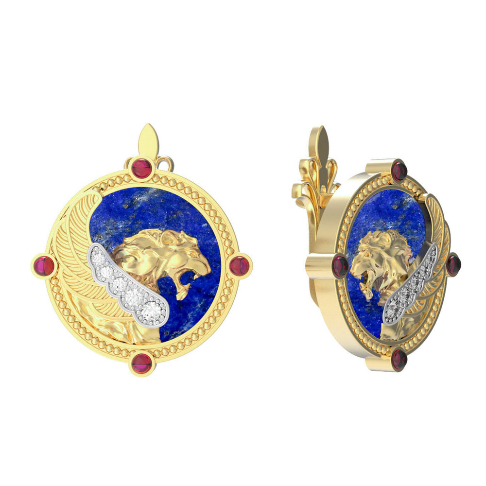 Серьги из лимонного золота