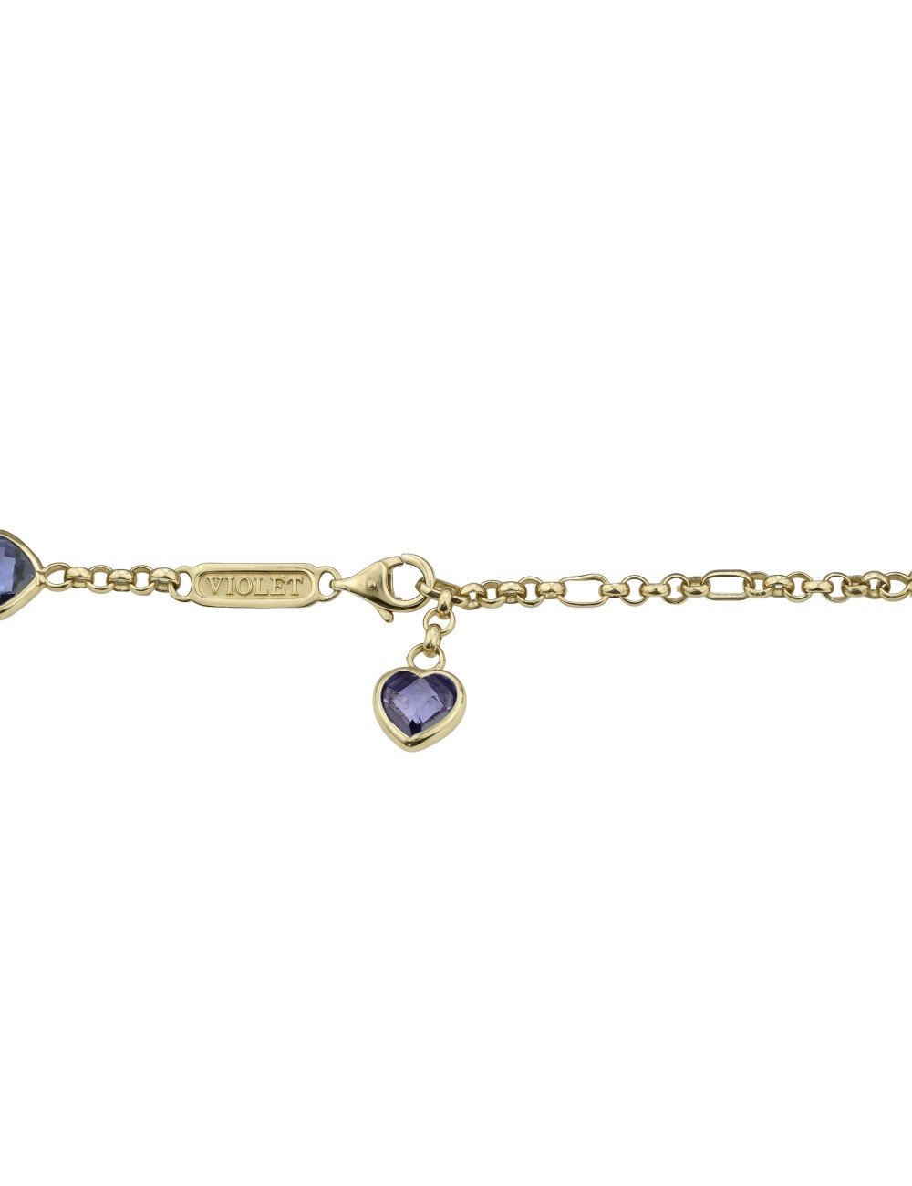 Браслет из лимонного золота 585 пробы c фианитом