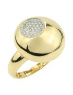 Кольцо из лимонного золота c бриллиантами