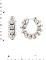Серьги из белого золота 585 пробы c бриллиантами