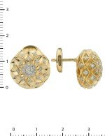 Серьги из лимонного золота c бриллиантами