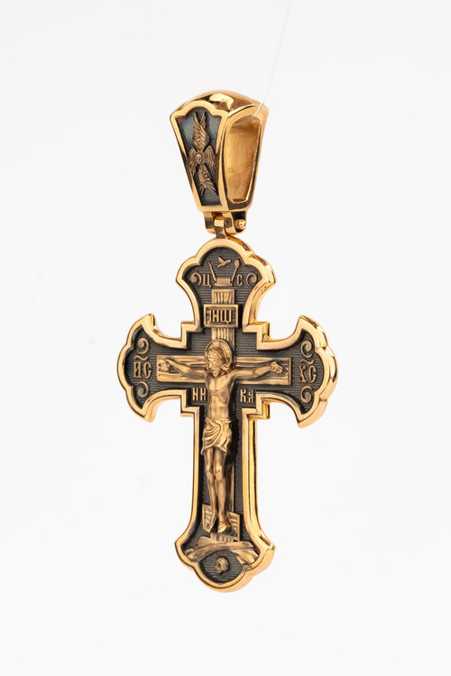 Крест из красного золота 585 пробы