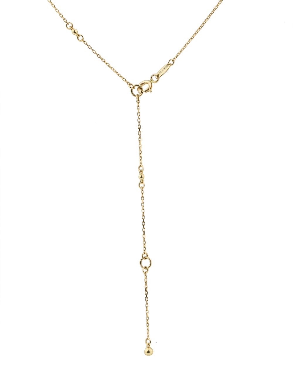 Колье из белого золота c бриллиантами, ониксом и перламутром