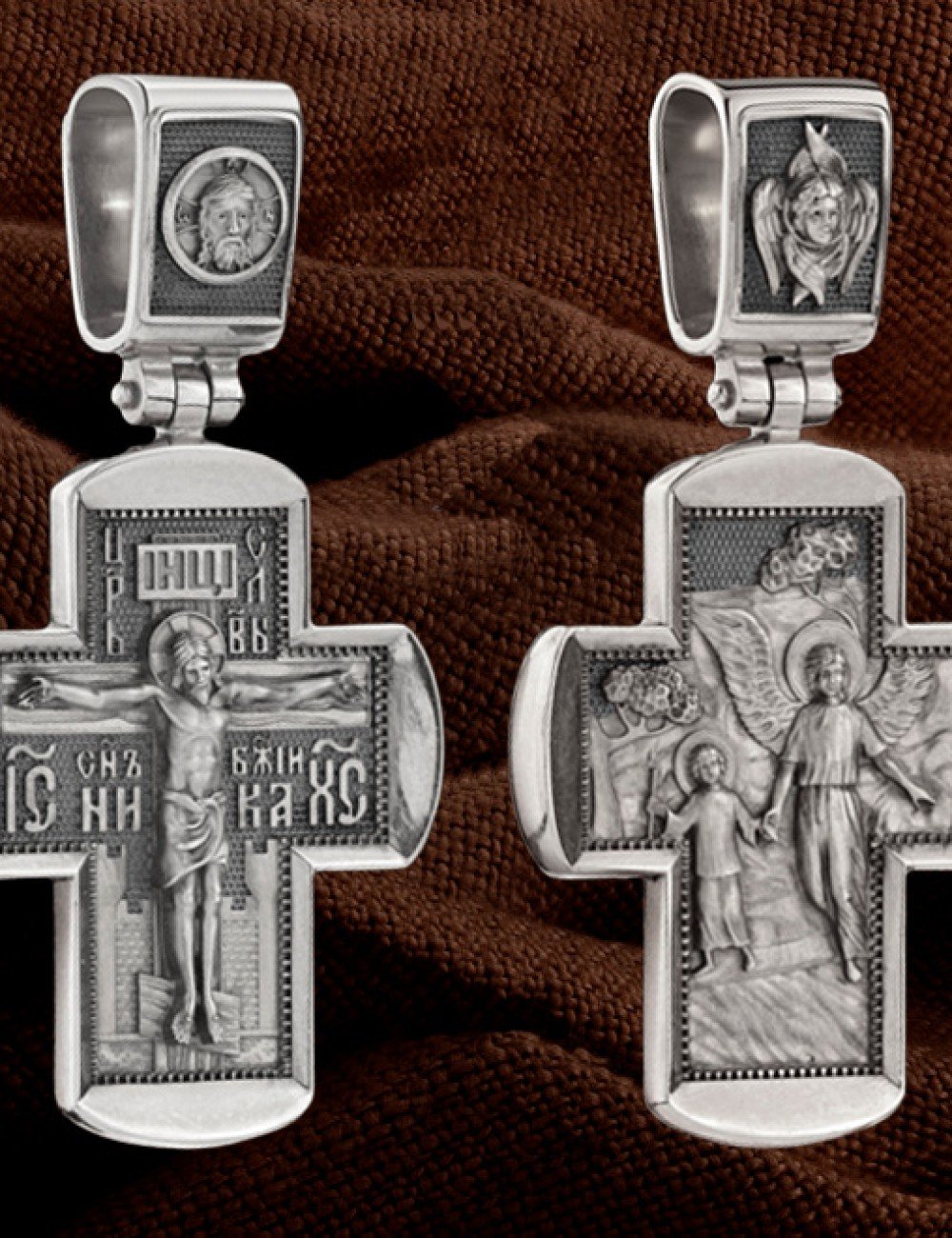 Крест из белого золота