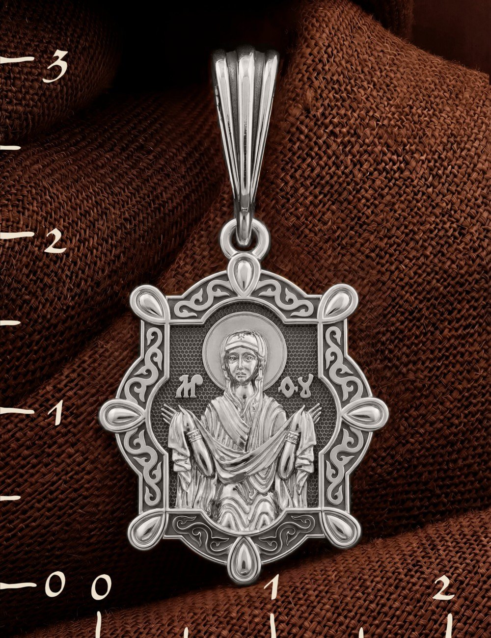 Образок из белого золота 585 пробы