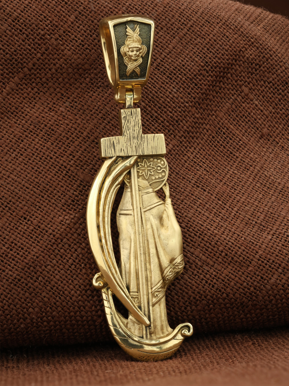 Образок из лимонного золота 585 пробы