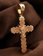 Крест из золота c ониксом
