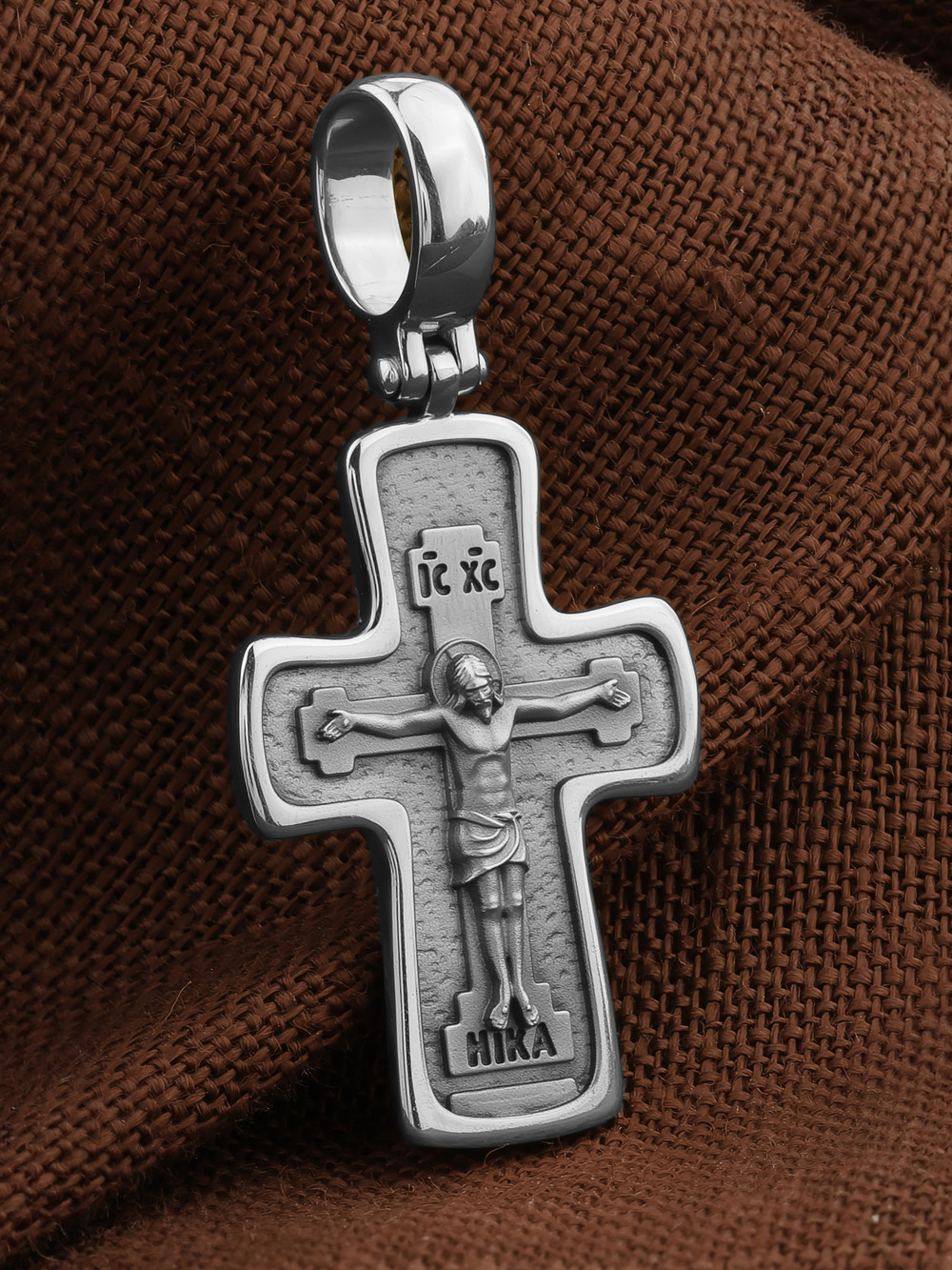 Крест из белого золота 585 пробы