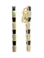 Серьги из лимонного золота c ониксом