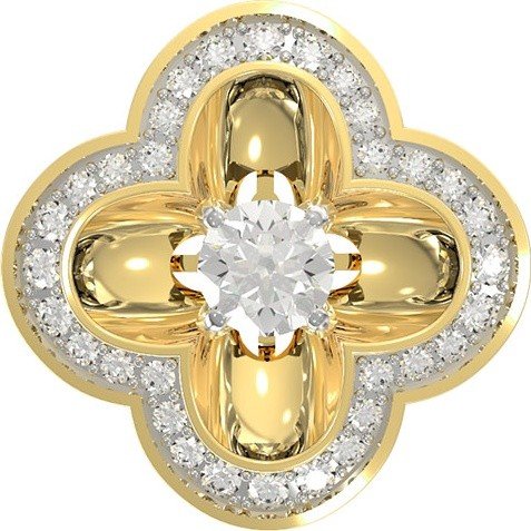 Подвеска из лимонного золота c бриллиантами