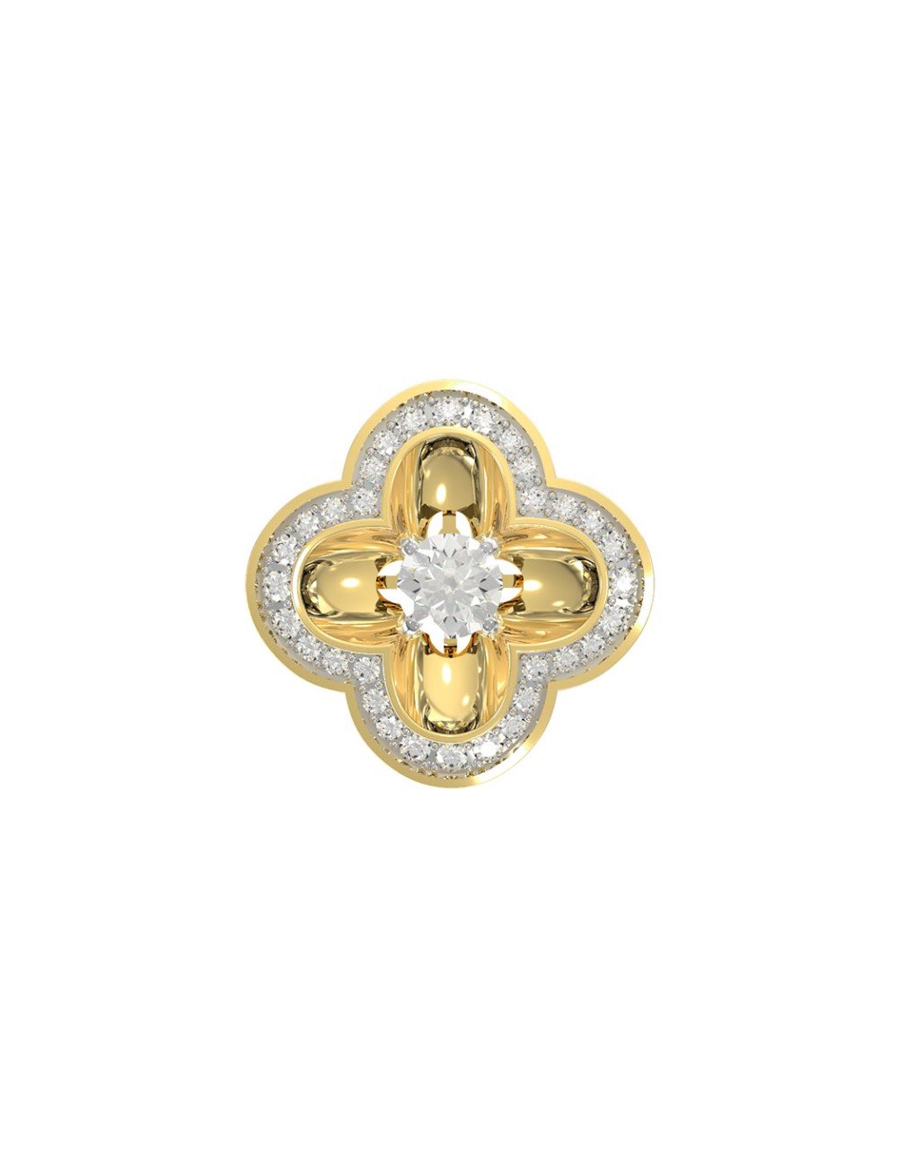 Подвеска из лимонного золота c бриллиантами