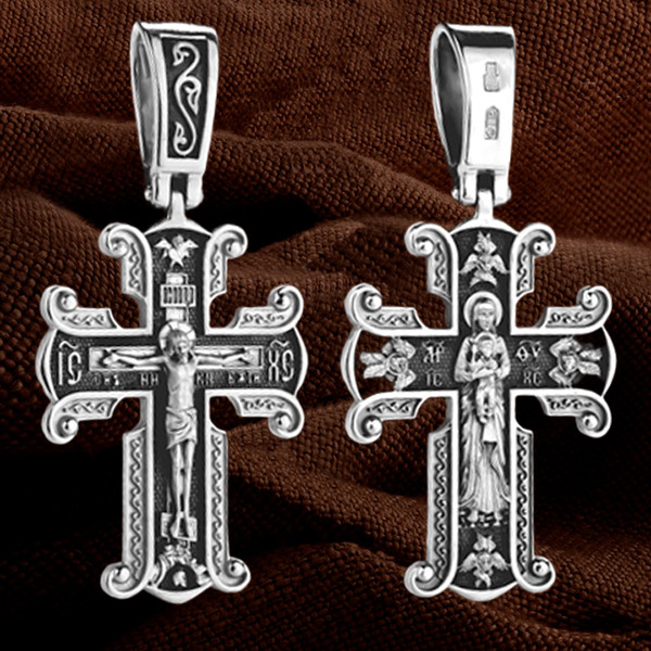 Крест из белого золота