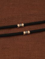 Шнурок шёлковый из золота c шёлковым шнурком