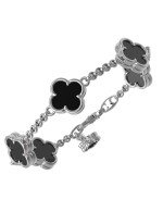 Браслет из белого золота c ониксом