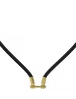 Шнурок шёлковый из лимонного золота c шёлковым шнурком