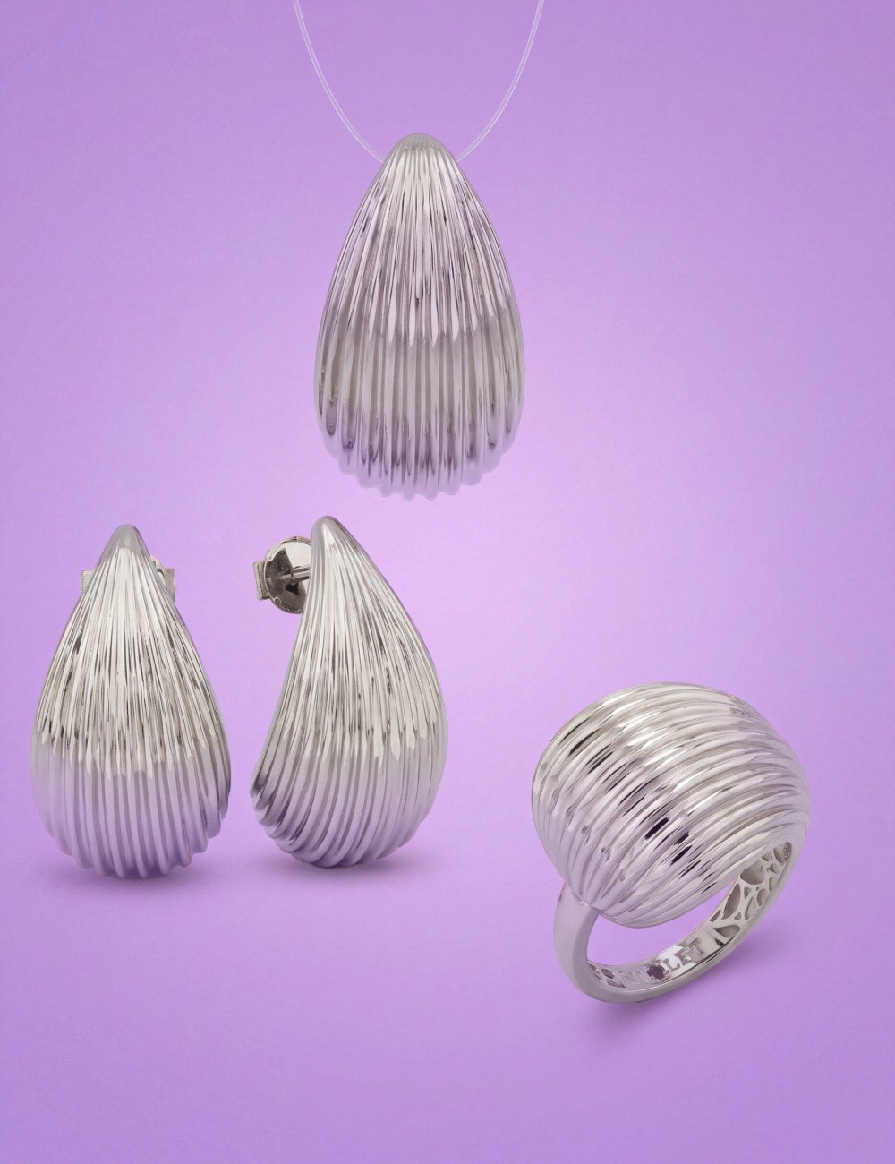 Серьги из белого золота 585 пробы
