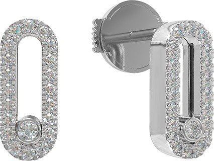 Серьги из белого золота c бриллиантами