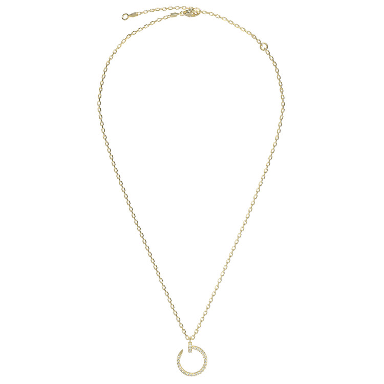 Колье из лимонного золота 585 пробы c бриллиантами