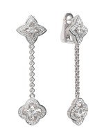 Серьги из белого золота c бриллиантами