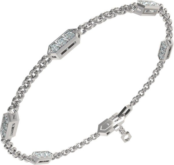 Браслет из белого золота c бриллиантами