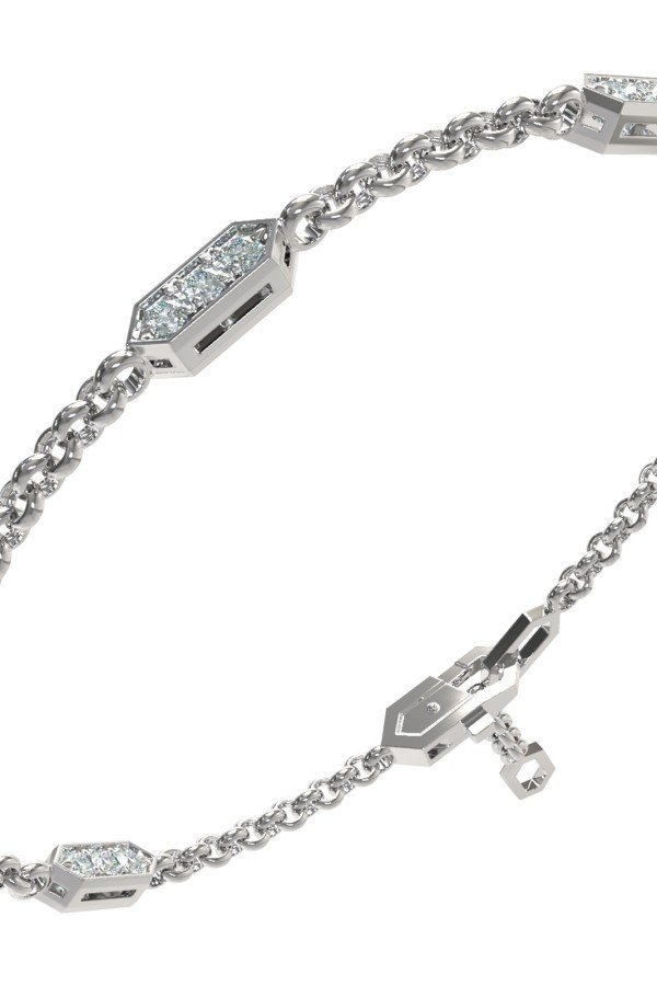 Браслет из белого золота c бриллиантами