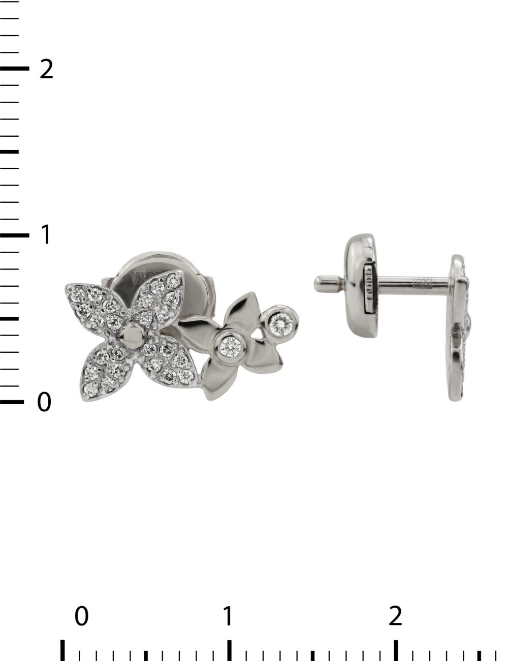 Серьги из белого золота c бриллиантами