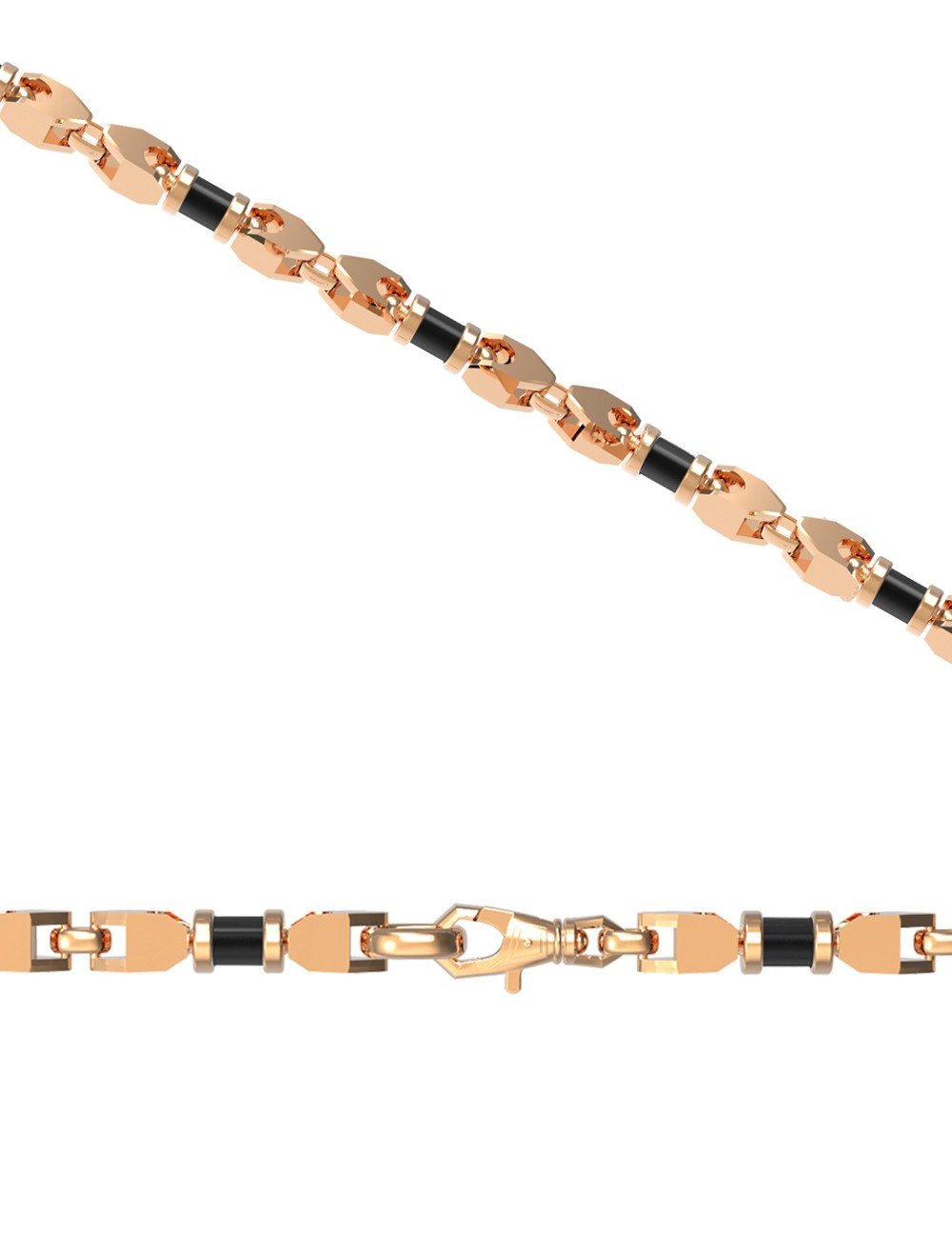 Цепь из золота c ониксом