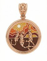 Подвеска из золота c эмалью