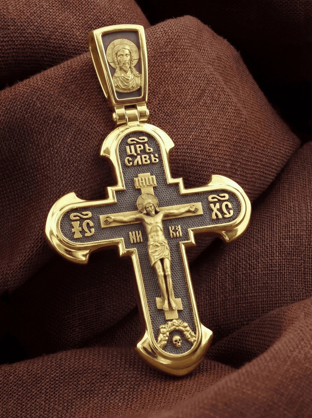 Крест из лимонного золота