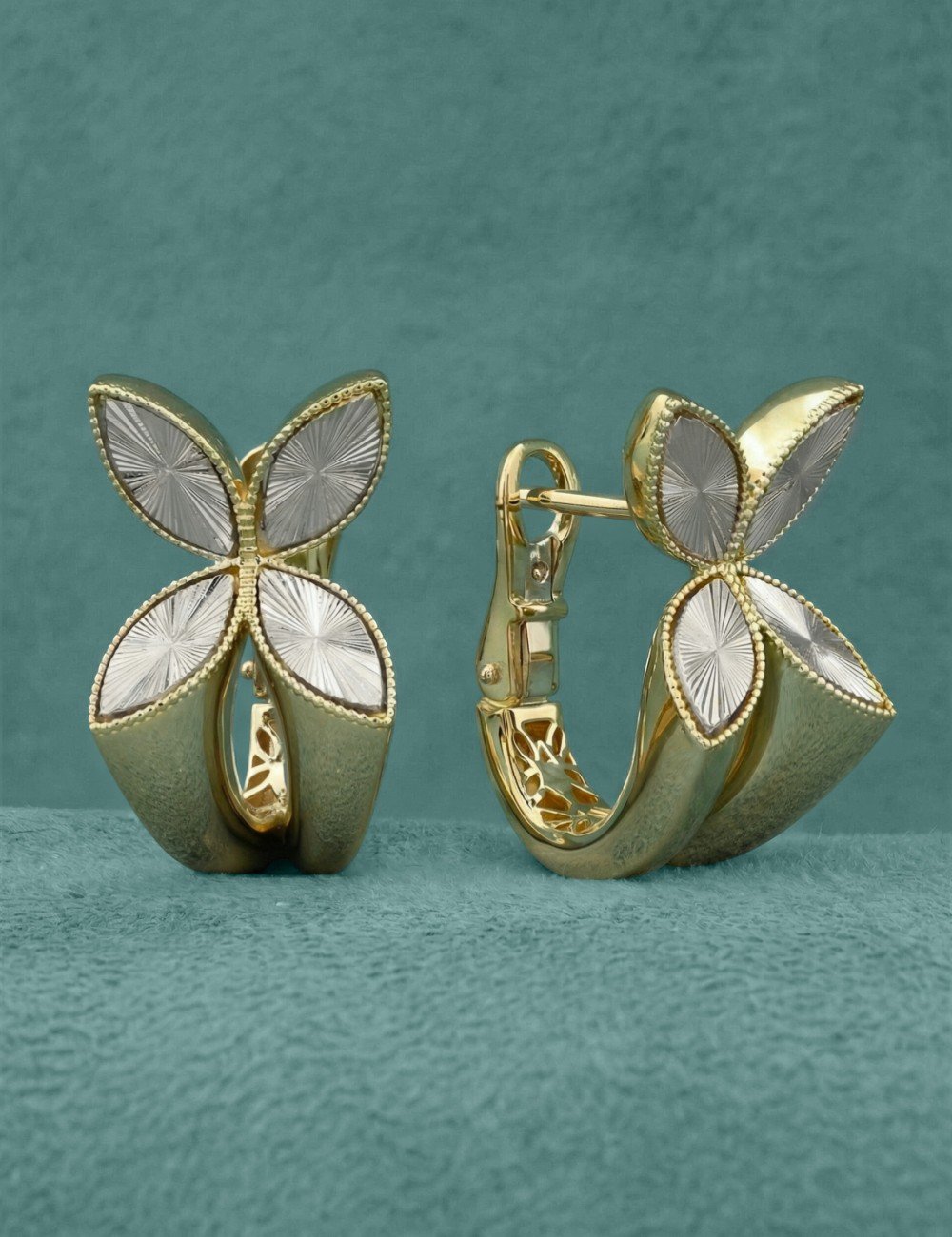 Серьги из лимонного золота