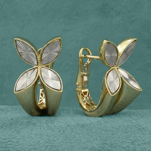 Серьги из лимонного золота 585 пробы