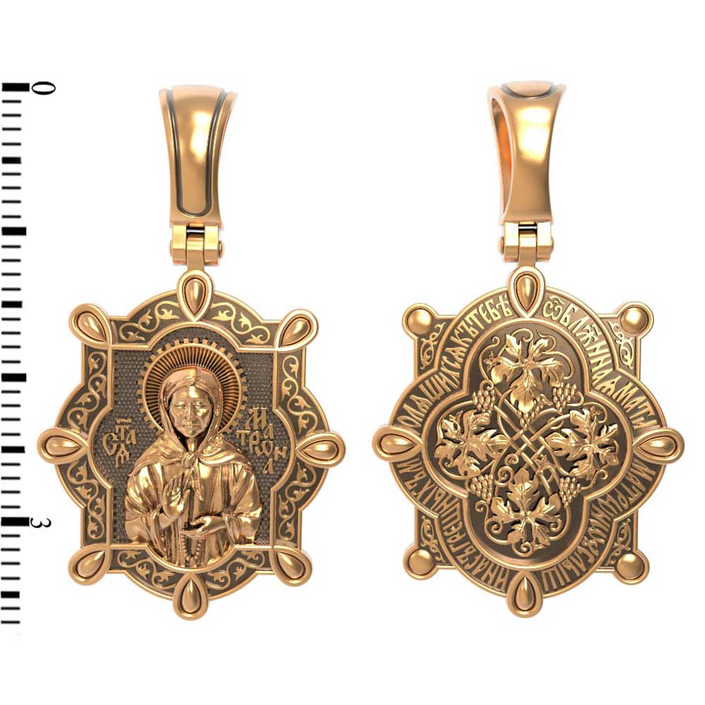 Нательная икона из красного золота 585 пробы