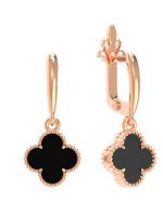 Серьги из золота c ониксом