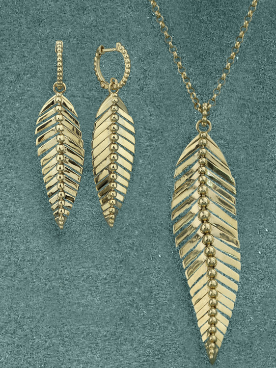 Серьги из лимонного золота 585 пробы