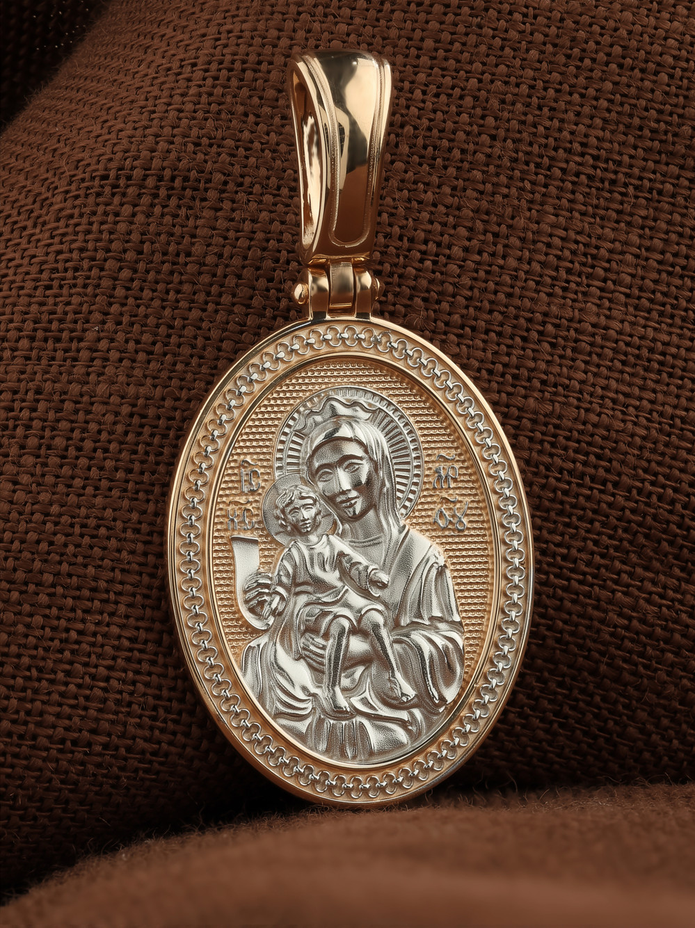 Нательная икона из красного золота 585 пробы