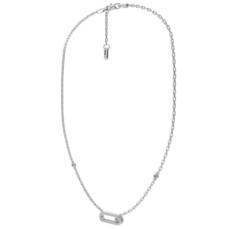 Колье из белого золота 585 пробы c бриллиантами