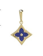 Подвеска из лимонного золота c лазуритом